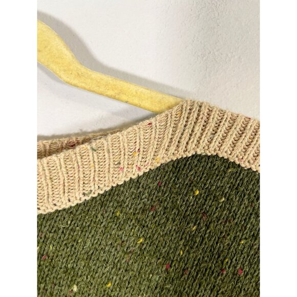 Retro Patchwork Knit Sweater M Red Colorful Festive Holiday Chic Western 80s - Picture 5 of 12